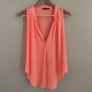 Olivaceous | Coral Sleeveless Blouse